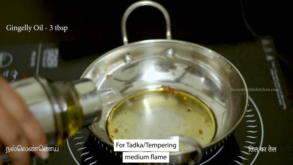 heat oil for tempering