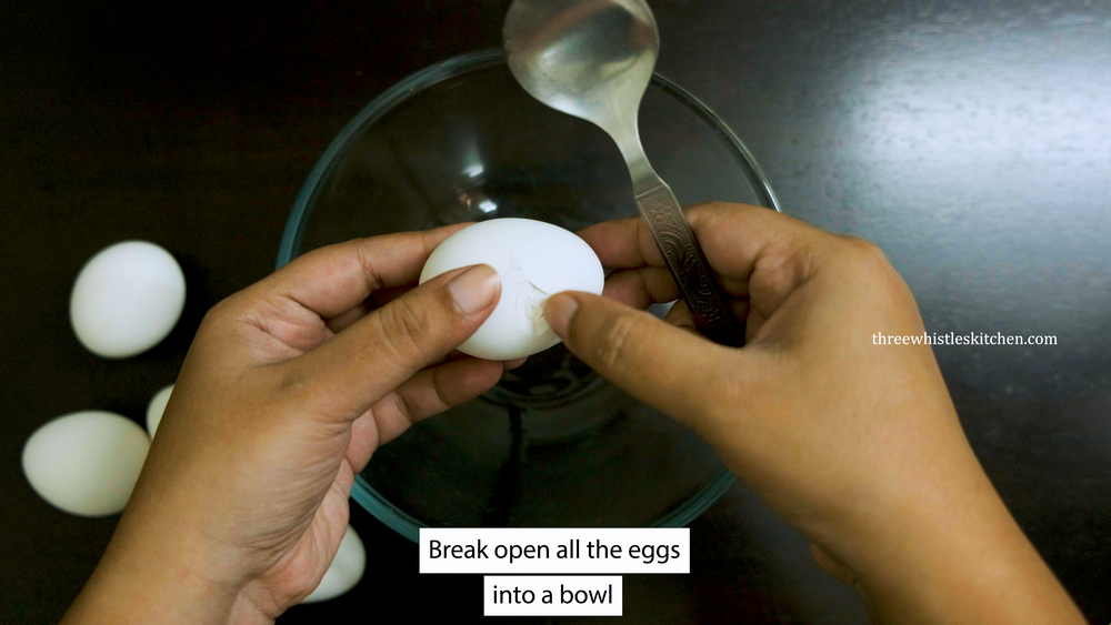 break the eggs