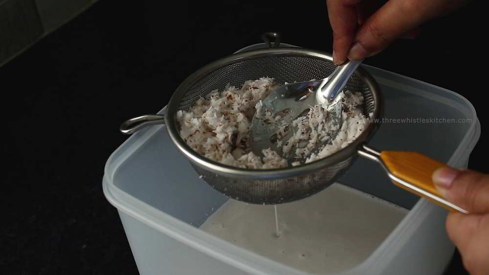 extracting coconut milk